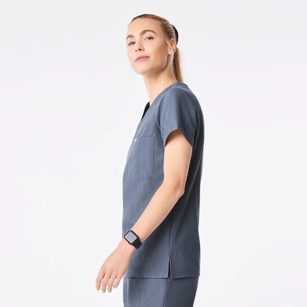Denim Catarina One-Pocket Scrub Top - Picture 4 of 4